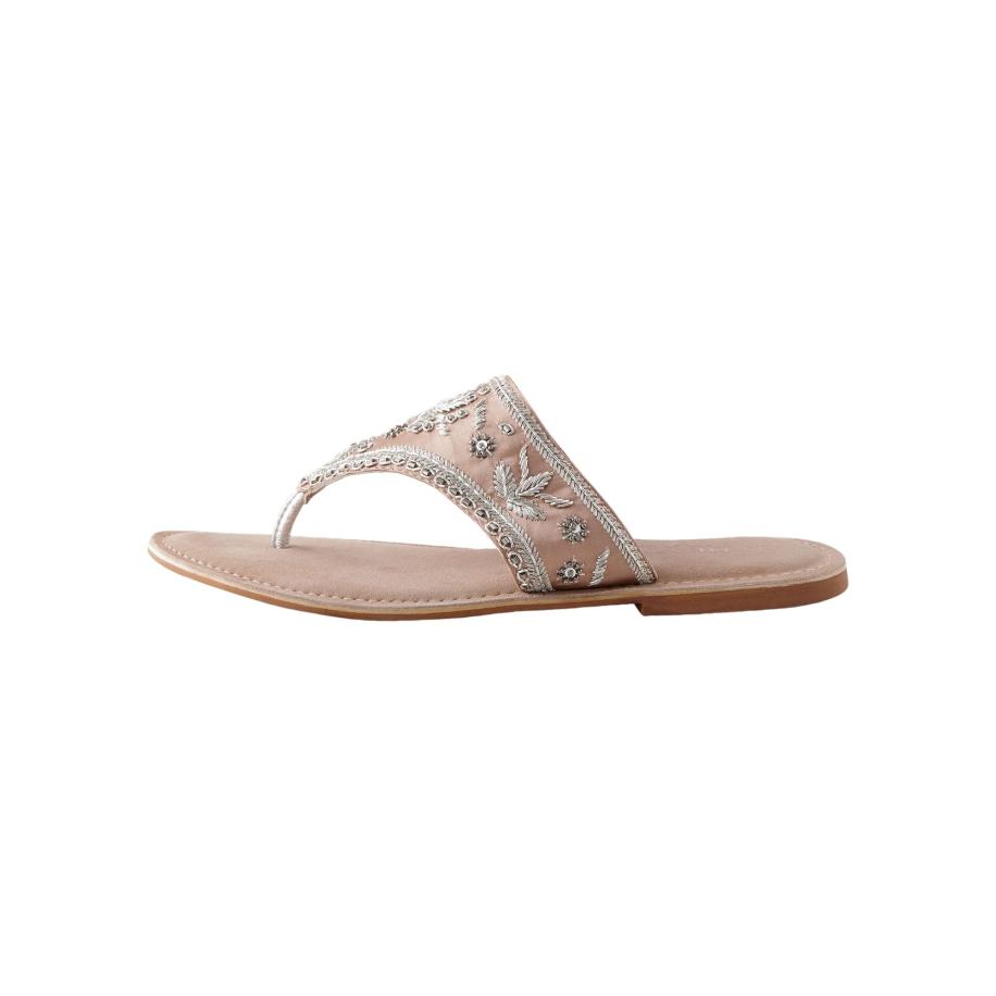 Next Next Teenslipper Forever Comfort donkerbeige / zilver -