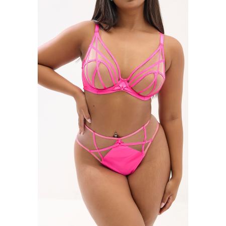 Yours Curve Roze Hoge Slip Met Mesh Size 54