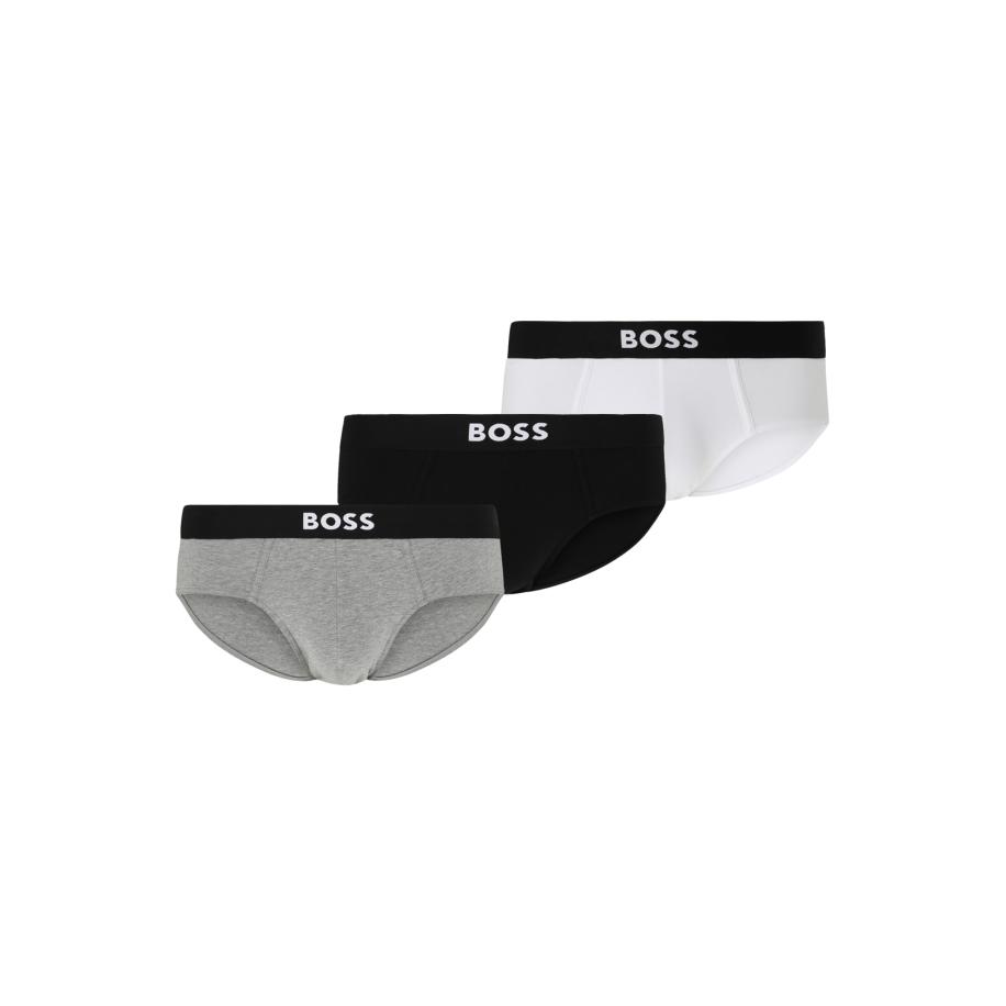 Hugo Boss BOSS Slip grijs gemêleerd / zwart / wit -