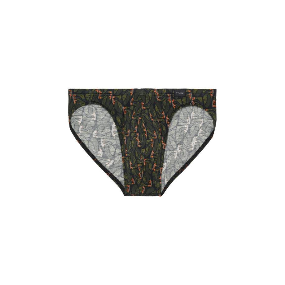 HOM HOM Slip Vizzavona kaki / grasgroen / oranje / zwart -