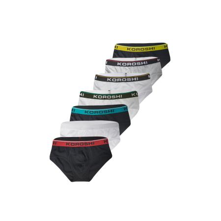 KOROSHI KOROSHI Slip lichtgrijs / bloedrood / zwart / wit