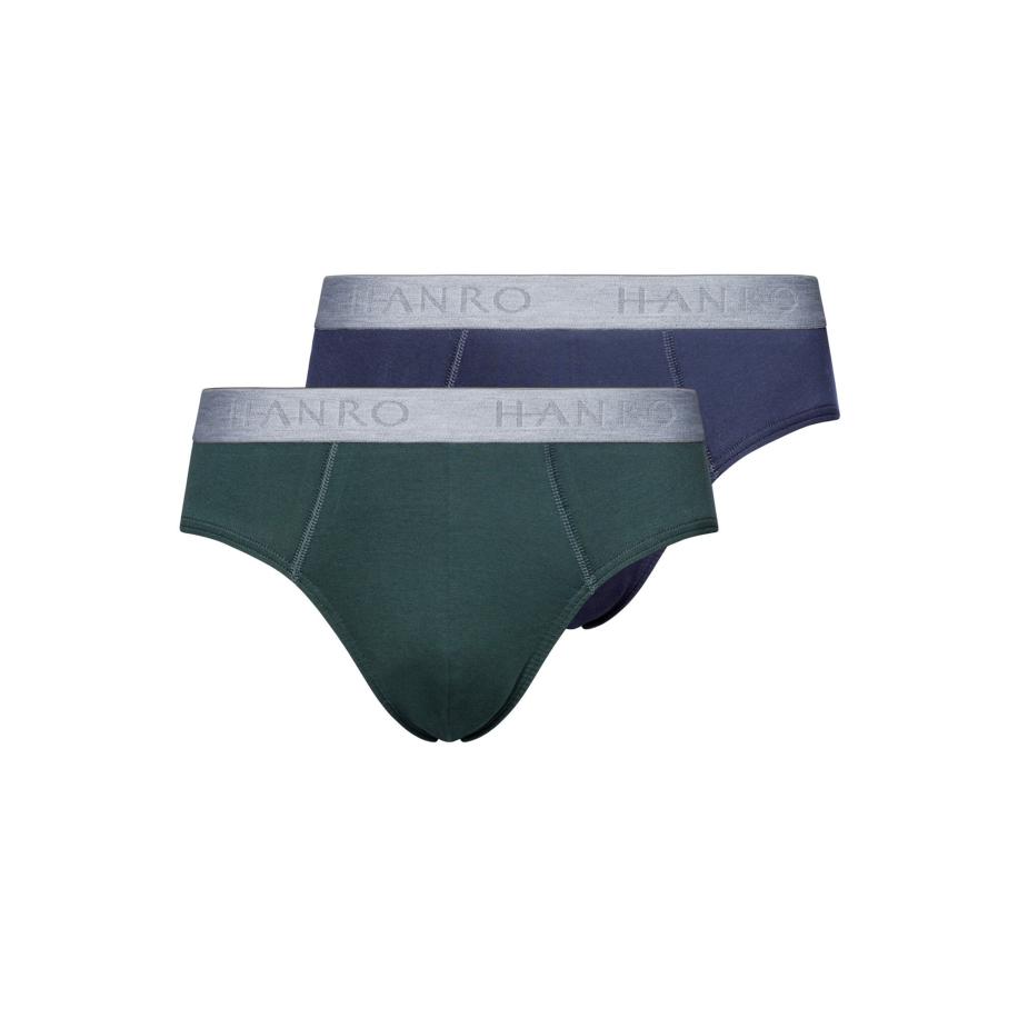 Hanro Hanro Slip Essentials donkerblauw / lichtgrijs / donkergroen -