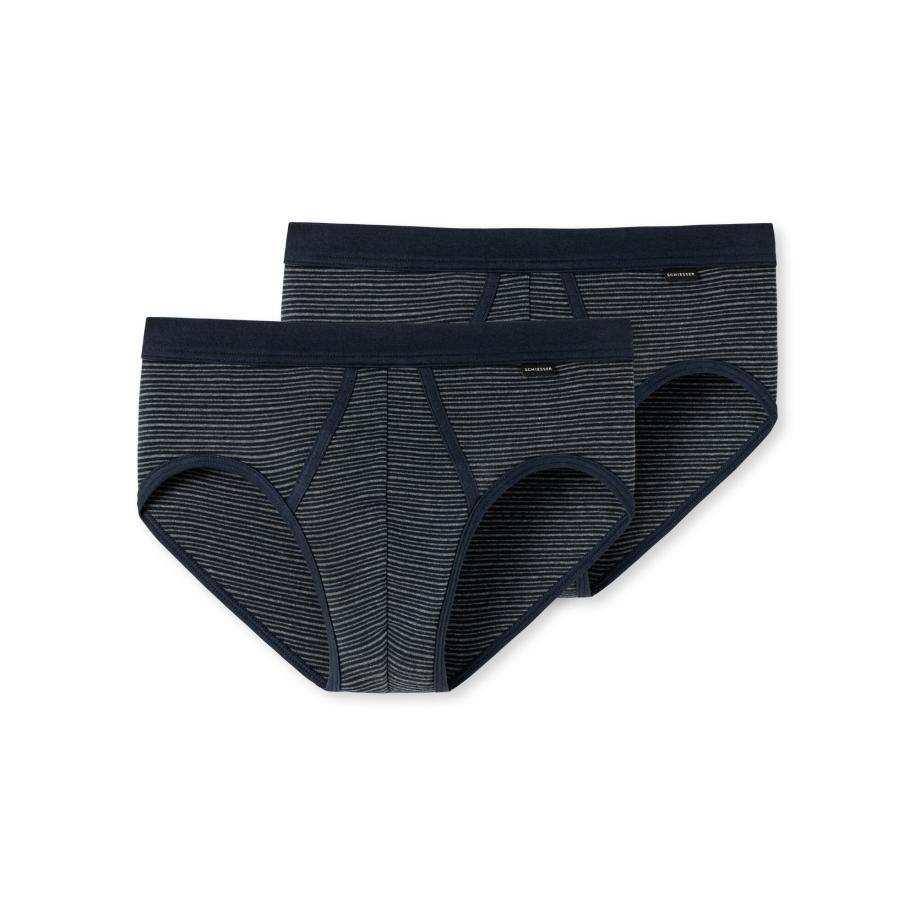 Schiesser SCHIESSER Slip Original Classics marine / wit -