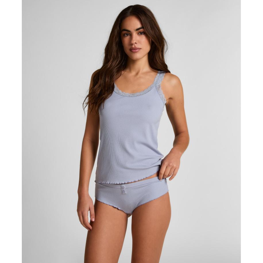 Hunkemöller Geribde Brazilian short Renee Paars Paars