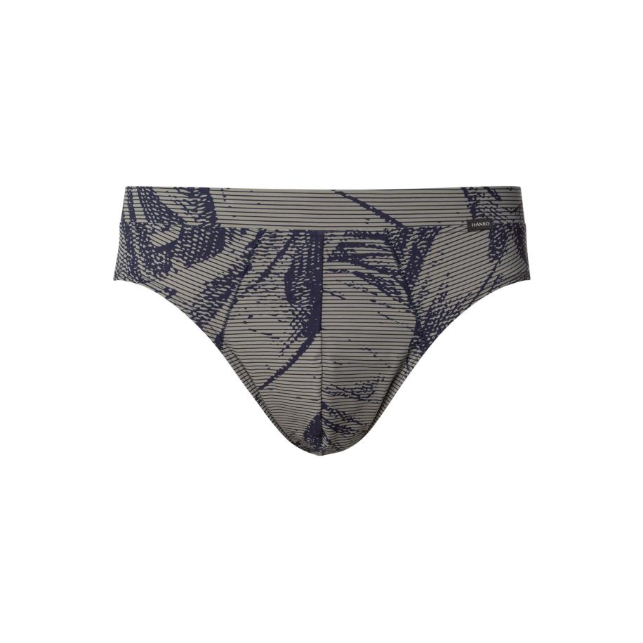 Hanro Hanro Slip Fancy Micro donkerbeige / donkerblauw -