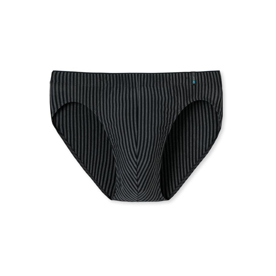 Schiesser SCHIESSER Slip Long Life Soft zwart / wit -