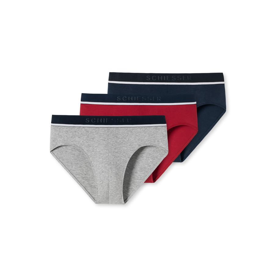 Schiesser SCHIESSER Slip navy / grijs / rood / wit -