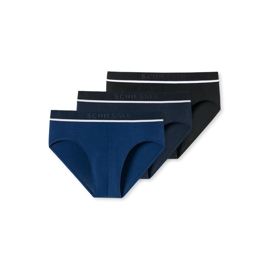 Schiesser SCHIESSER Slip donkerblauw / zwart / wit -