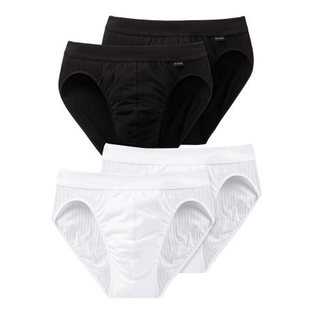 Schiesser SCHIESSER Slip Authentic zwart / wit