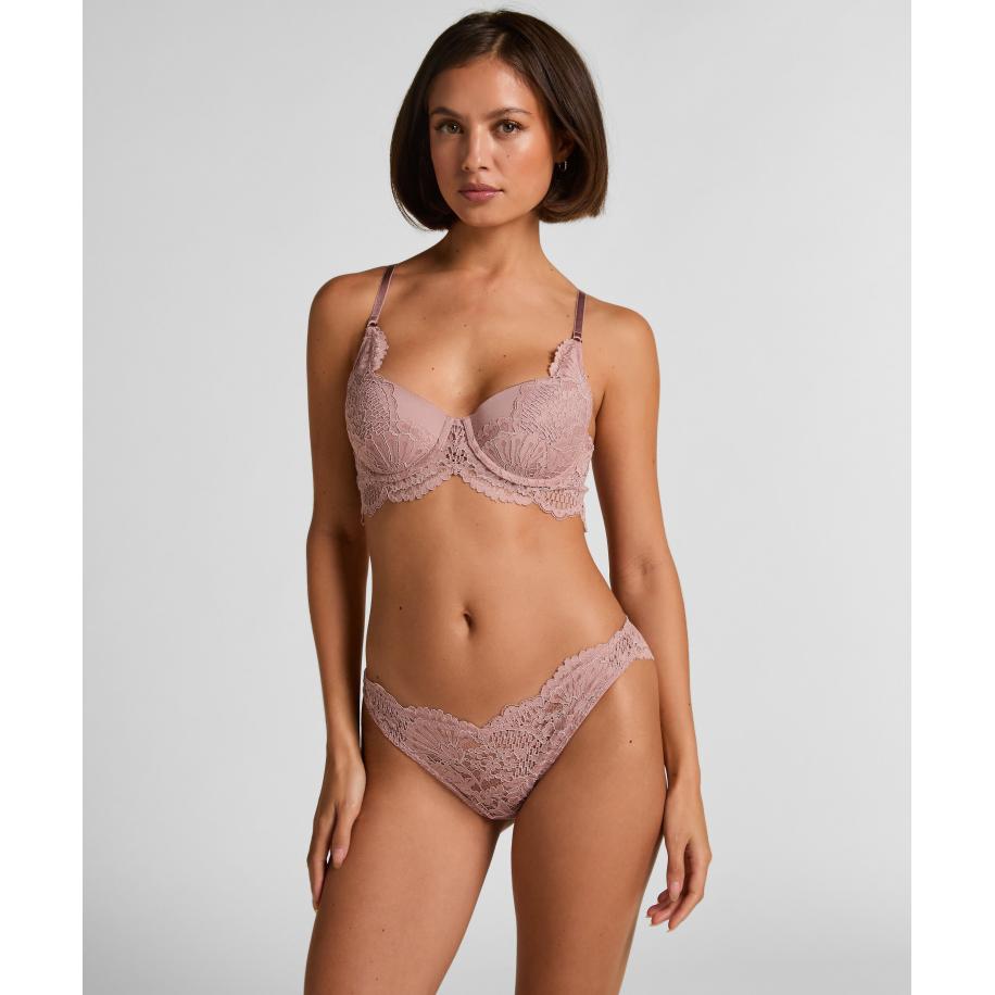 Hunkemöller Hoog uitgesneden brazilian Essie Paars Paars