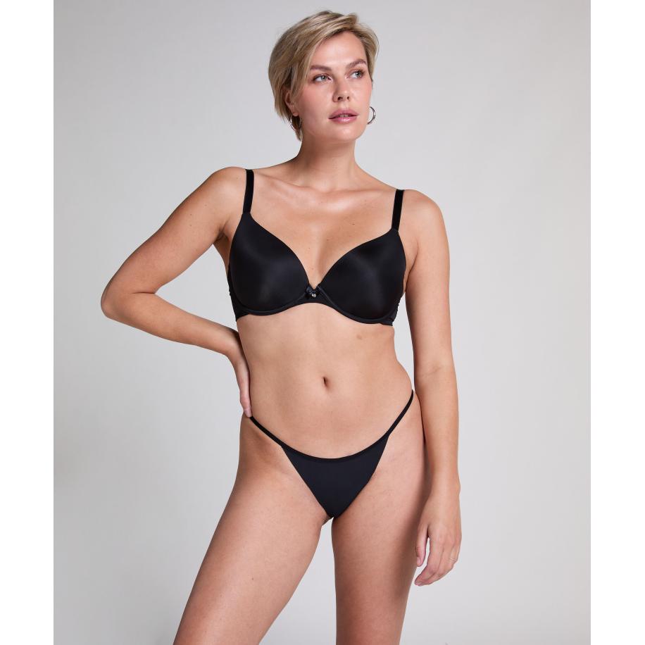 Hunkemöller Naadloze string Zwart Zwart