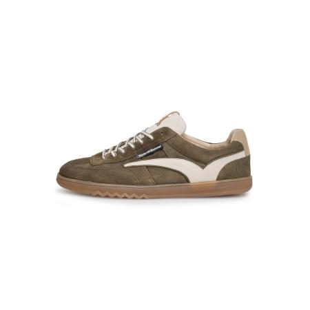 Floris van Bommel Sneakers laag De Zaler 01 lichtbeige / olijfgroen