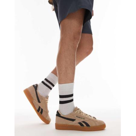 Reebok - Club C Grounds - Sneakers in zwart en bruin-Neutraal