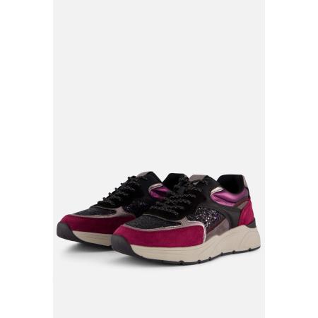 Tamaris Sneakers paars Textiel