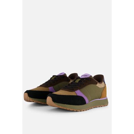Woden Ronja Sneakers groen Leer