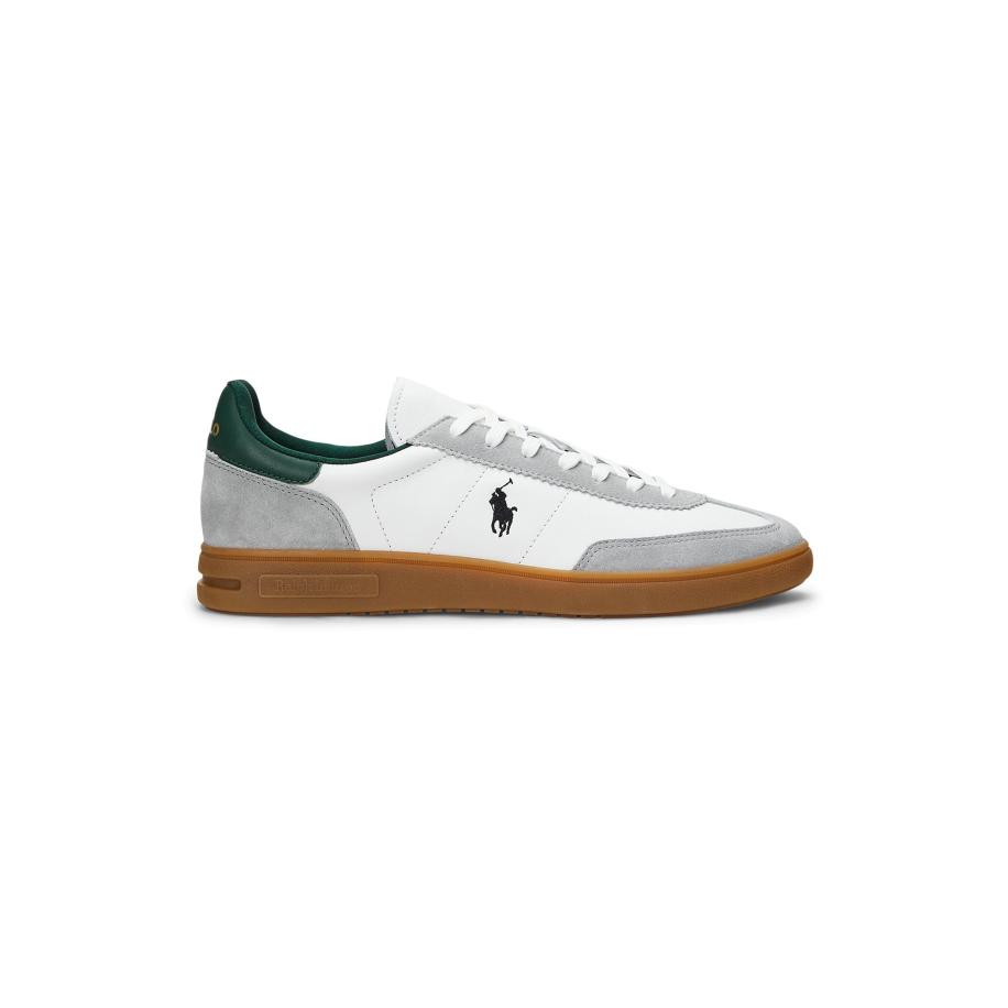 Polo Ralph Lauren Sneakers laag BEDFORD grijs / groen / zwart / wit Grijs