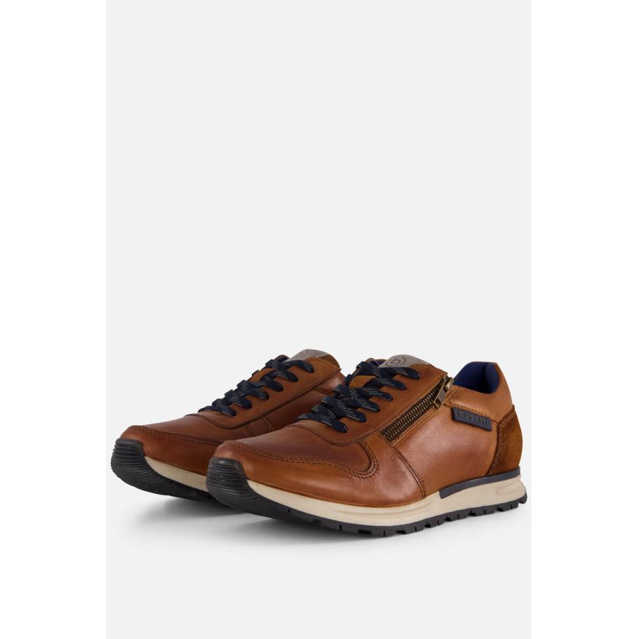 Bugatti Stranger Sneakers cognac Leer Bruin