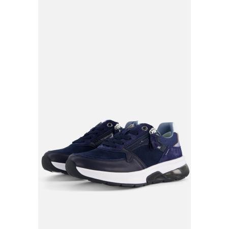 Gabor Rollingsoft Sneakers blauw Suede