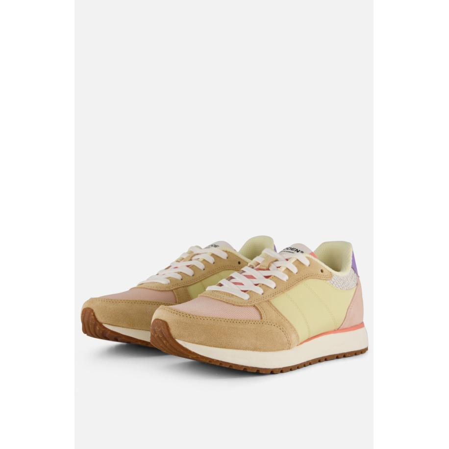 Woden Ronja Powder Sneakers beige Leer Bruin
