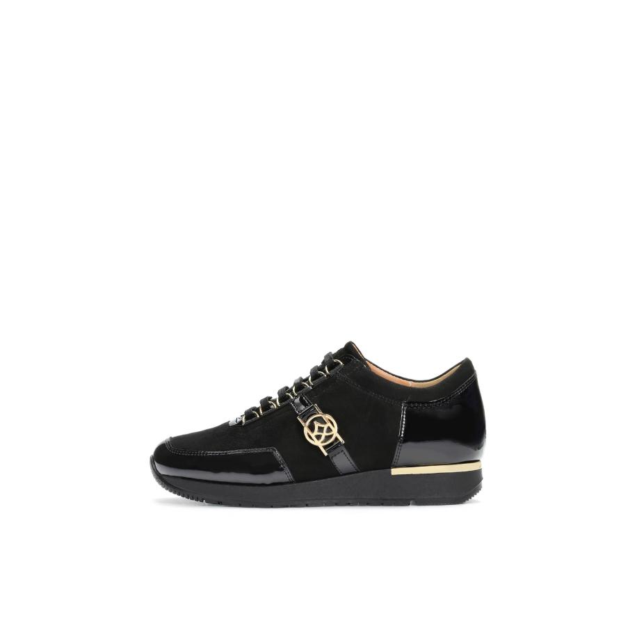 Kazar Kazar Sneakers laag goud / zwart -
