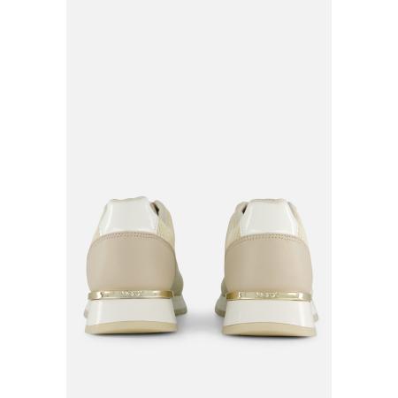 Mexx Gitte Glitter Sneakers beige Textiel