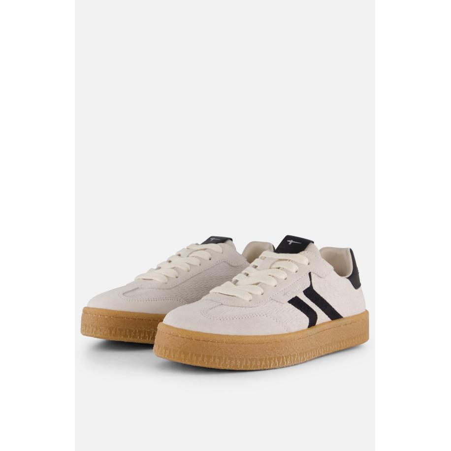 Tamaris Sneakers wit Leer Bruin