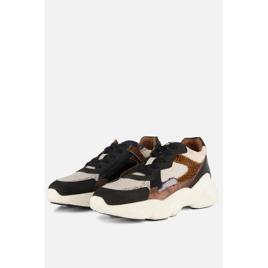 Muyters Sneakers zwart Leer Zwart