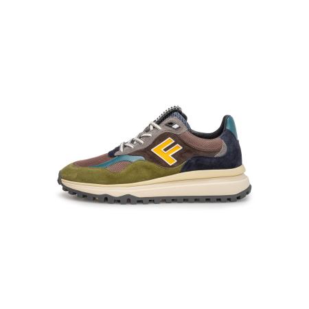 Floris van Bommel Floris van Bommel Sneakers laag De Gripper 01 royal blue/koningsblauw / cognac / geel / groen