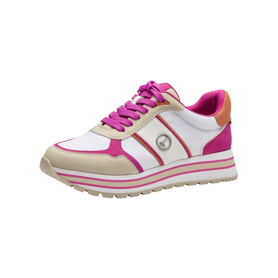 Tamaris Tamaris Sneakers laag beige / oranje / pink / offwhite -