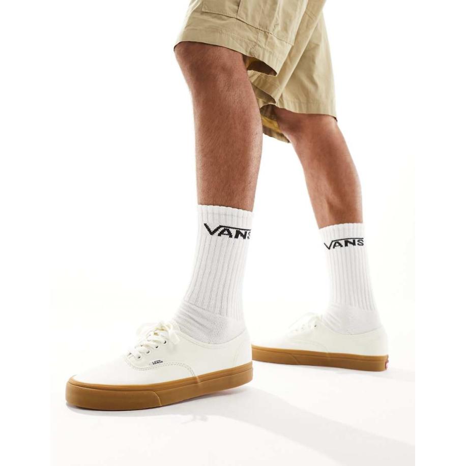 Vans Authentic - Sneakers in gebroken wit met rubberen zool Wit