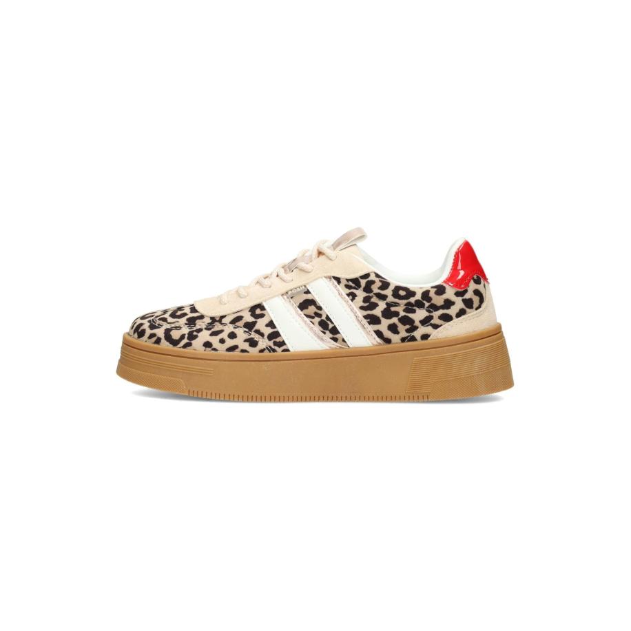 Posh POSH by Poelman Sneakers laag beige / rood / zwart / wit -