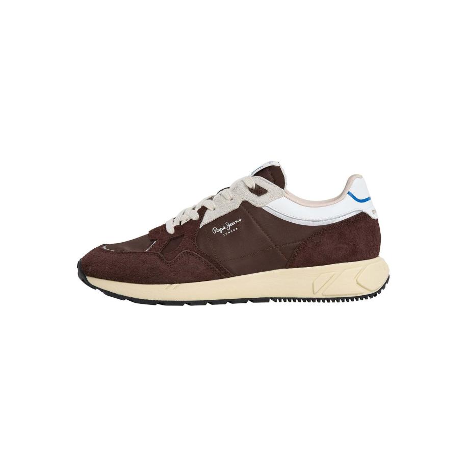 Pepe Jeans Pepe Jeans Sneakers laag Marlon Vibe donkerbruin / wit -