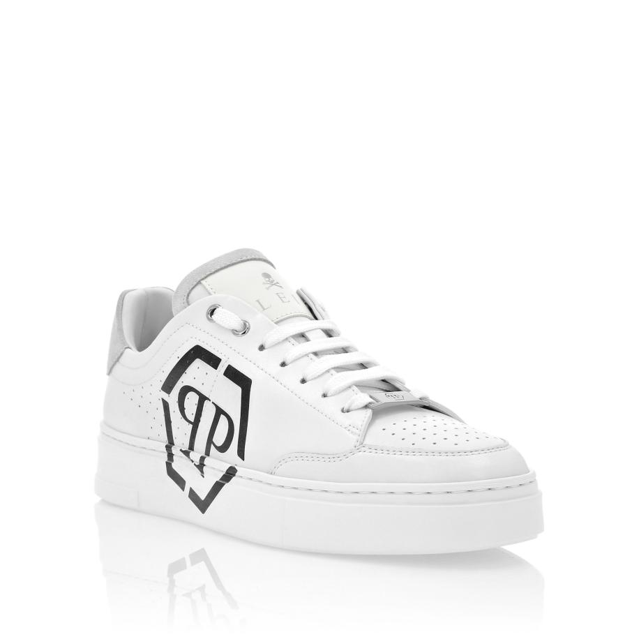 Philipp Plein Sneakers laag Hexagon zwart / wit Wit