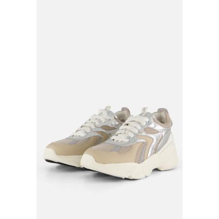 Muyters Metallic Sneakers zilver Leer