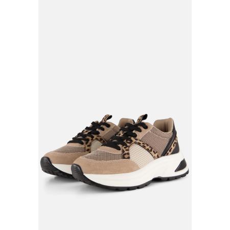 Cellini Leopard Sneakers beige Textiel