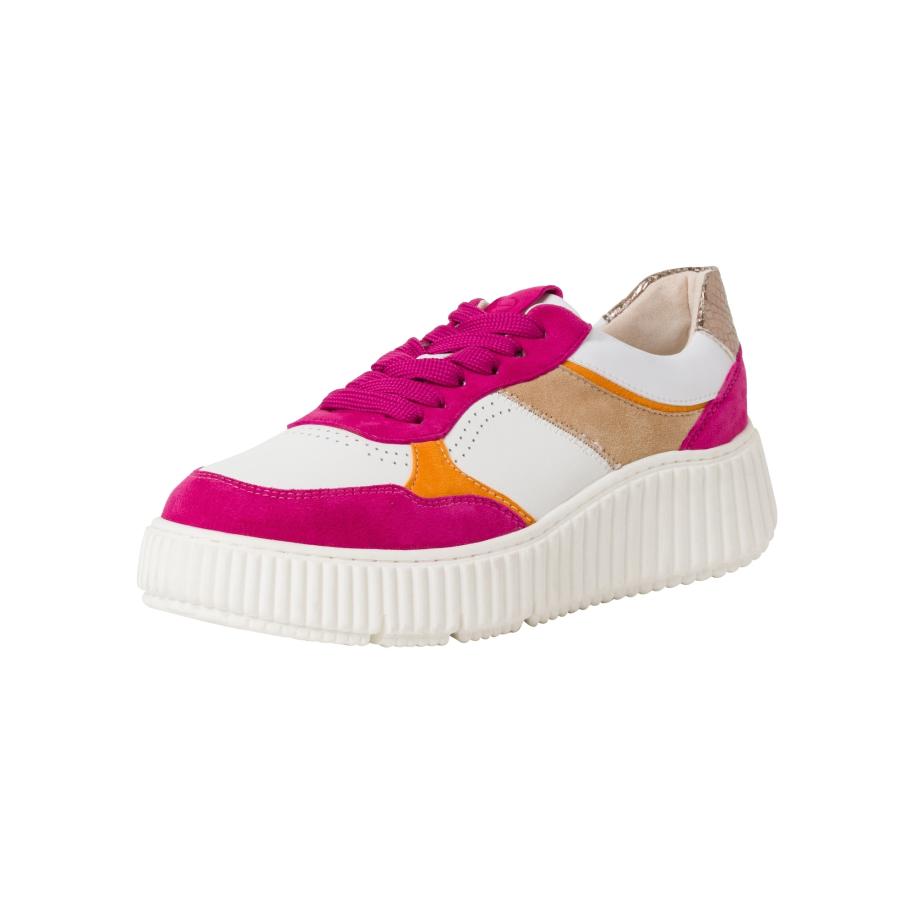 Tamaris Tamaris Sneakers laag bruin / oranje / pink / wit -