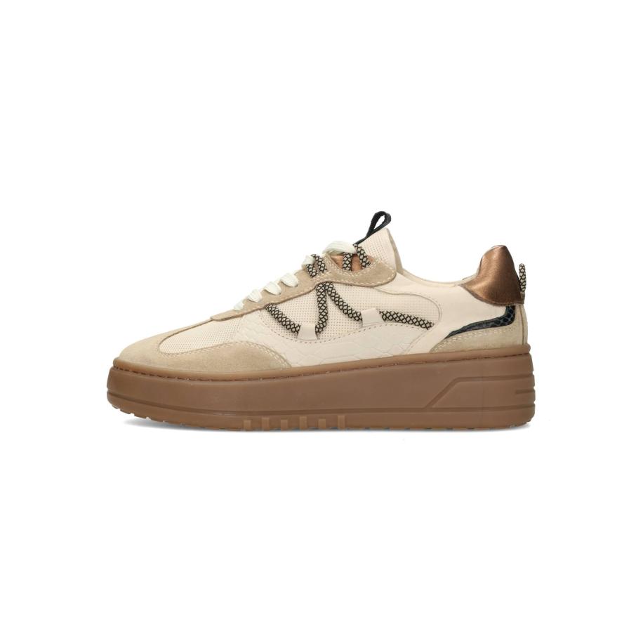 PS Poelman PS Poelman Sneakers laag crème / donkerbeige -