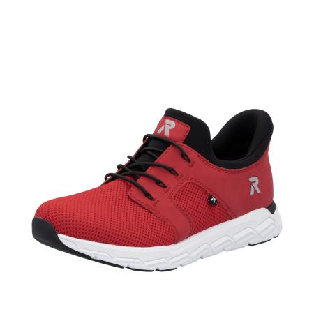 Rieker Sport Rieker Sport Slip-on M9050 lichtgrijs / donkerrood / zwart