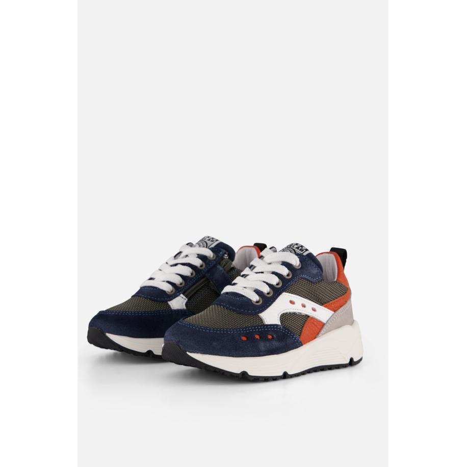 Develab Low Cut Sneakers blauw Leer Blauw
