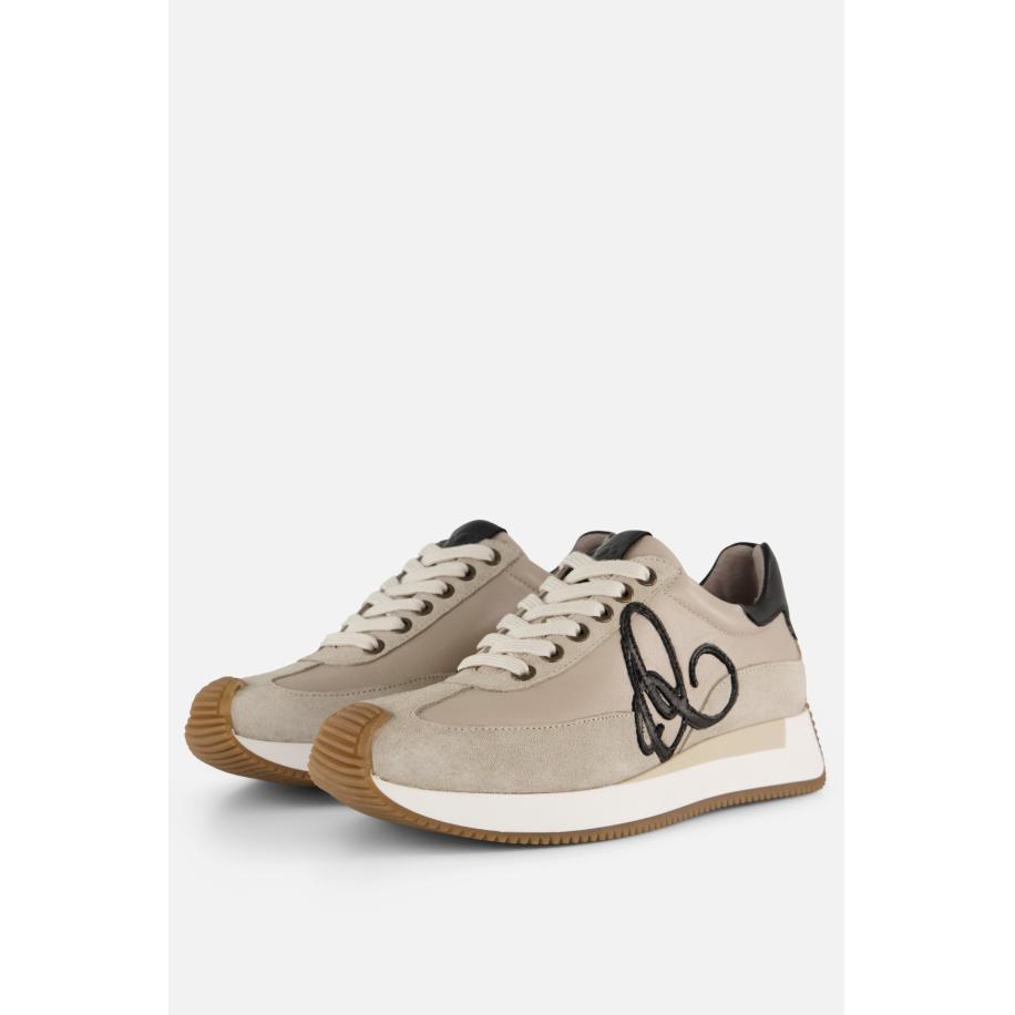 Aqa Sneakers beige Leer Bruin