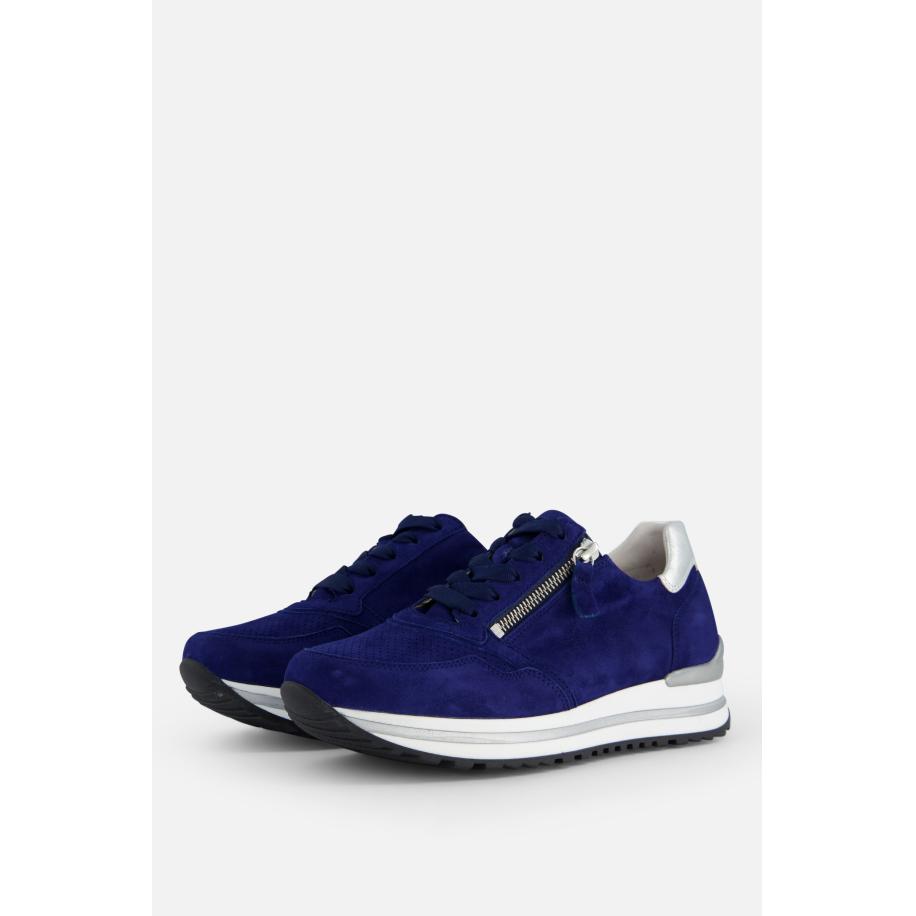 Gabor Sneakers blauw Suede Blauw