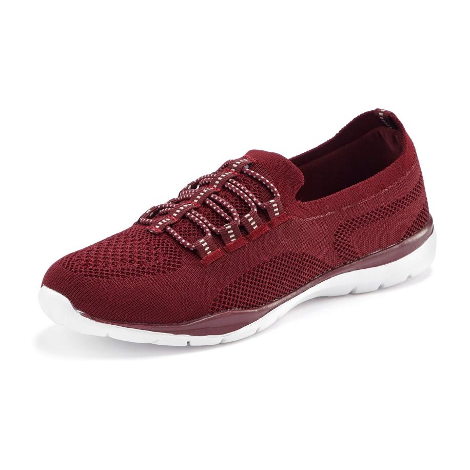 Lascana LASCANA Slip-on bordeaux / wit -