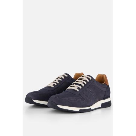 Van Lier Positano Sneakers blauw Leer