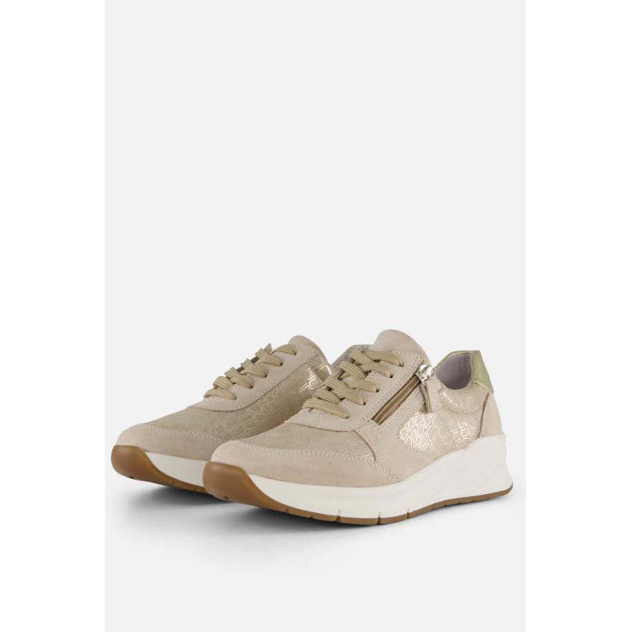 Feyn Mary05 Sneakers beige Nubuck Bruin