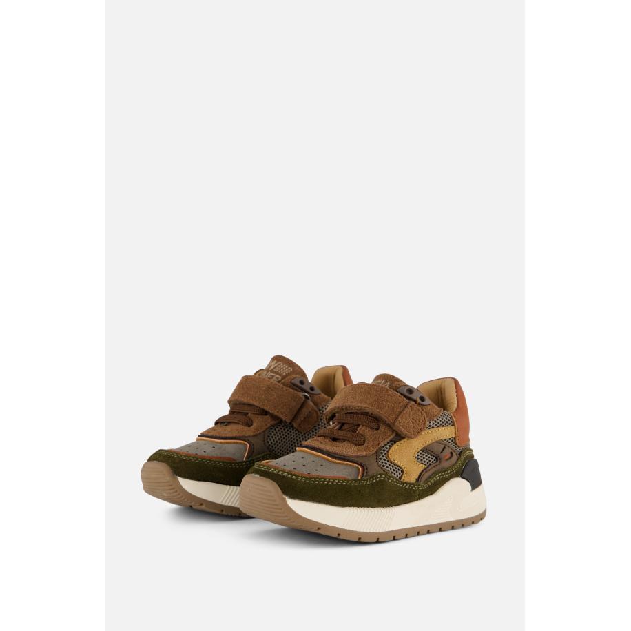 Shoesme Trainer Sneakers bruin Leer Bruin