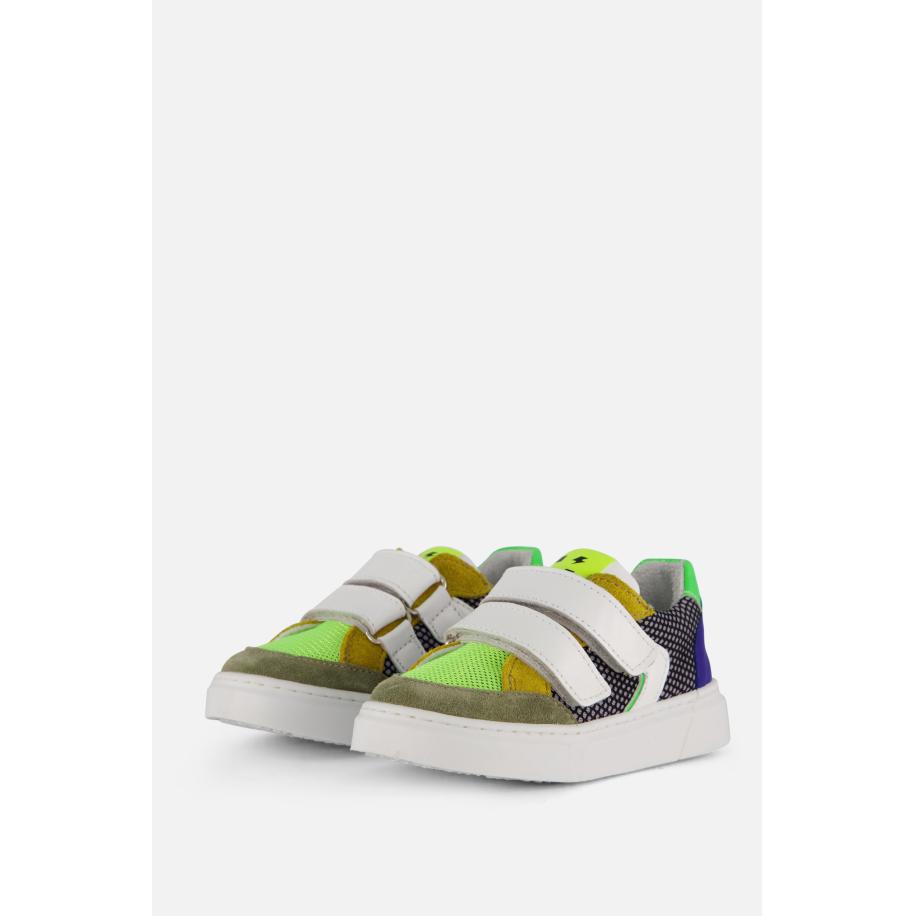Muyters Velcro Sneakers groen Leer Multicolor