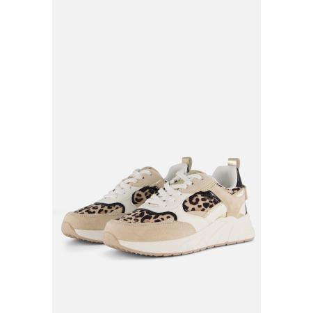 POSH by Poelman Leopard Sneakers beige Textiel