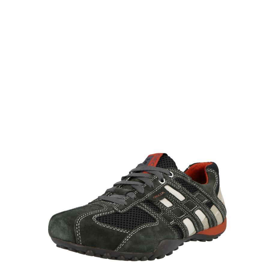 Geox GEOX Sneakers laag UOMO SNAKE antraciet / lichtgrijs / donkergrijs / donkeroranje -