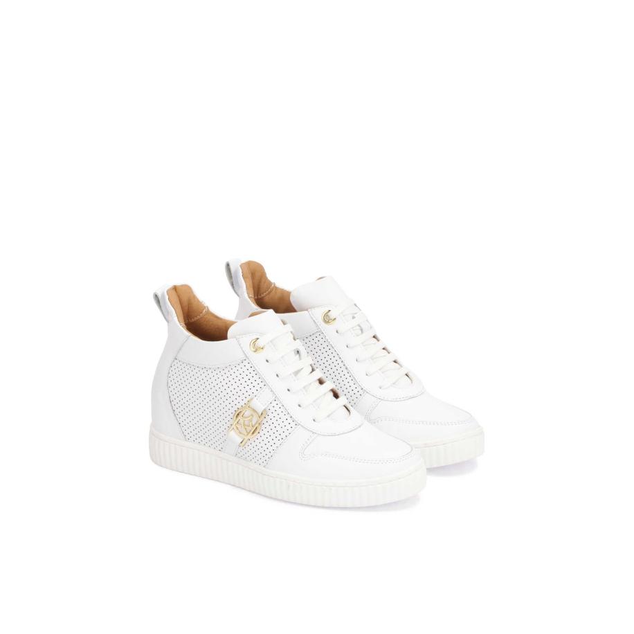 Kazar Kazar Sneakers hoog goud / wit -