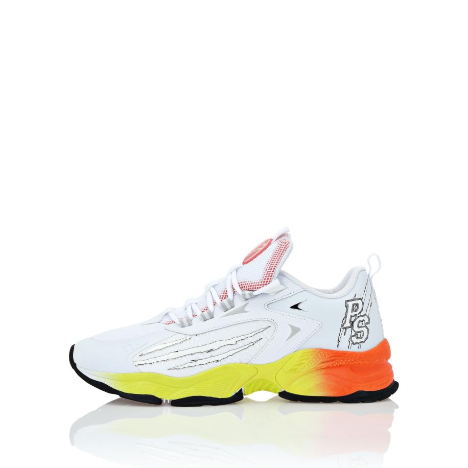 Plein Sport Sneakers laag lichtgrijs / knalrood / zwart / wit Wit